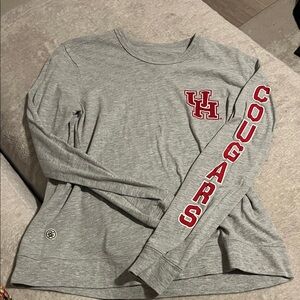 Gray UH Cougars Long Sleeve Shirt